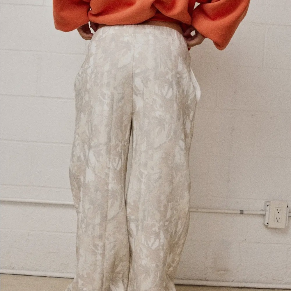 Papermoon Cream Patterned Joggers - Picture 3 of 5